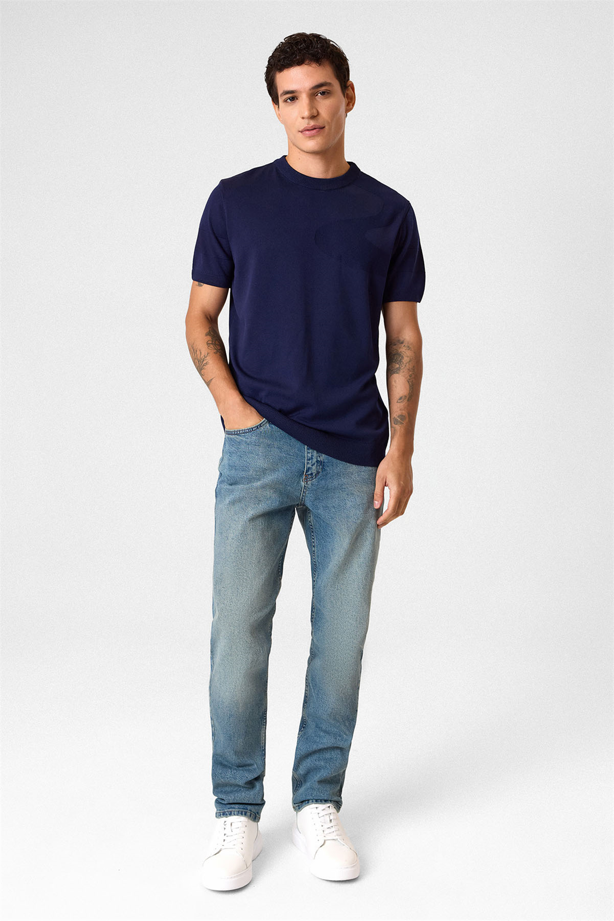 REGULAR FIT ÖRME TRIKO TSHIRT