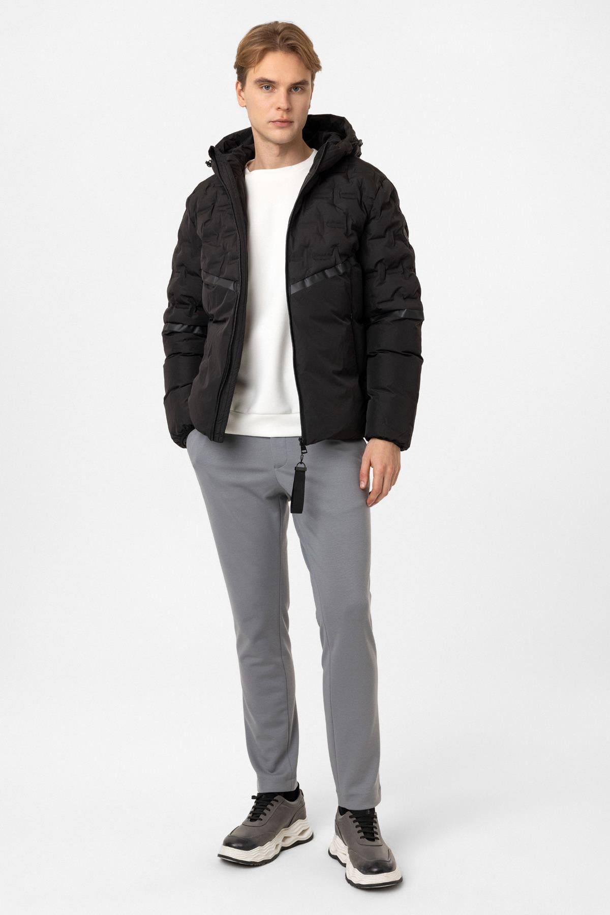 Regular Fit Puffer Kapüşon Yakalı Mont