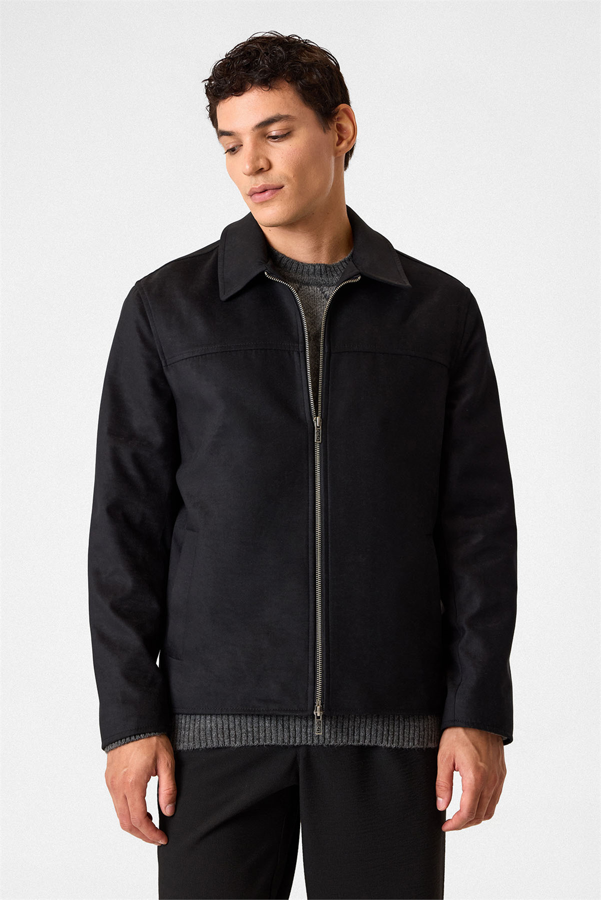 REGULAR FIT SÜET MONT