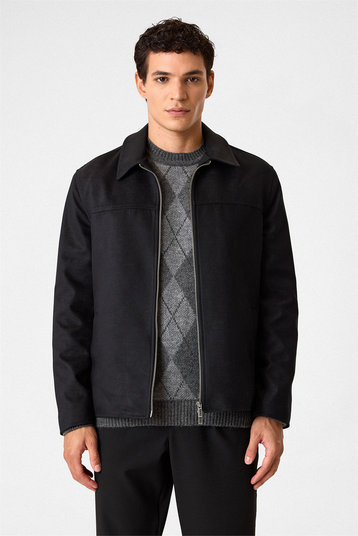 REGULAR FIT SÜET MONT