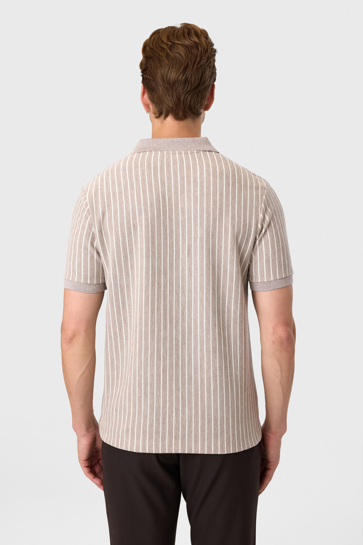 Regular Fit Vizon Düğmesiz Polo Yaka Tişört
