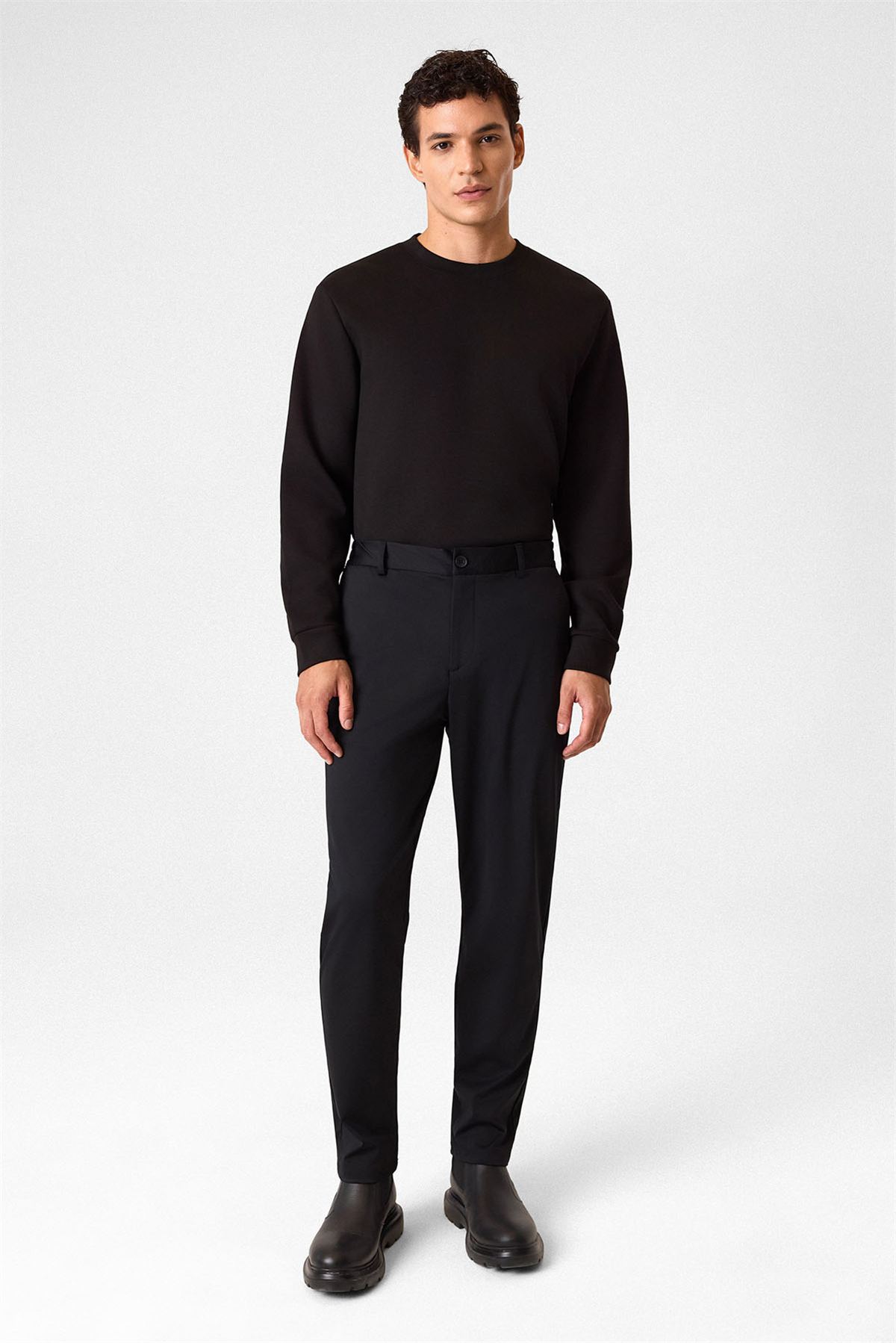 Siyah Comfort Fit Jogger Pantolon