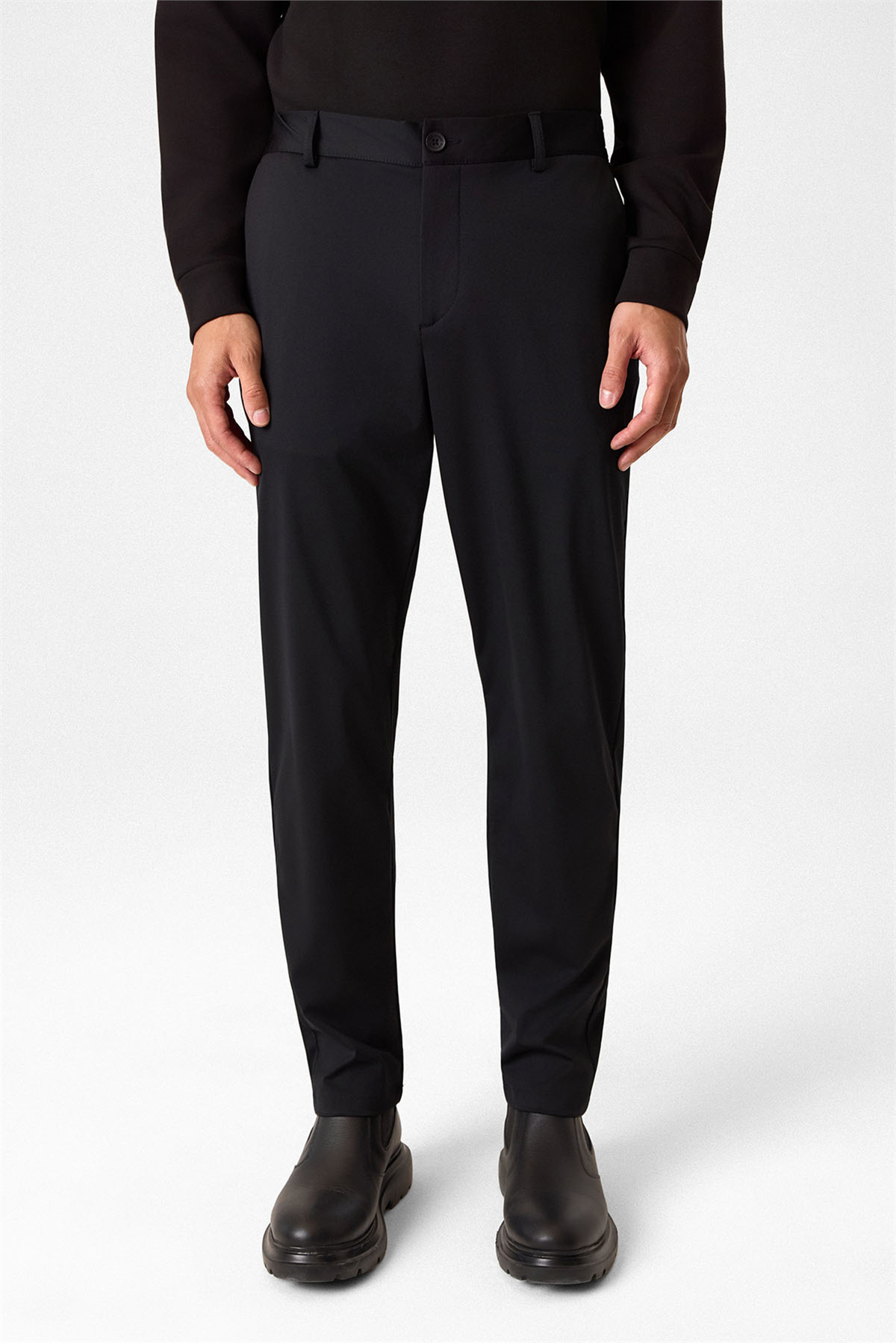 Siyah Comfort Fit Jogger Pantolon