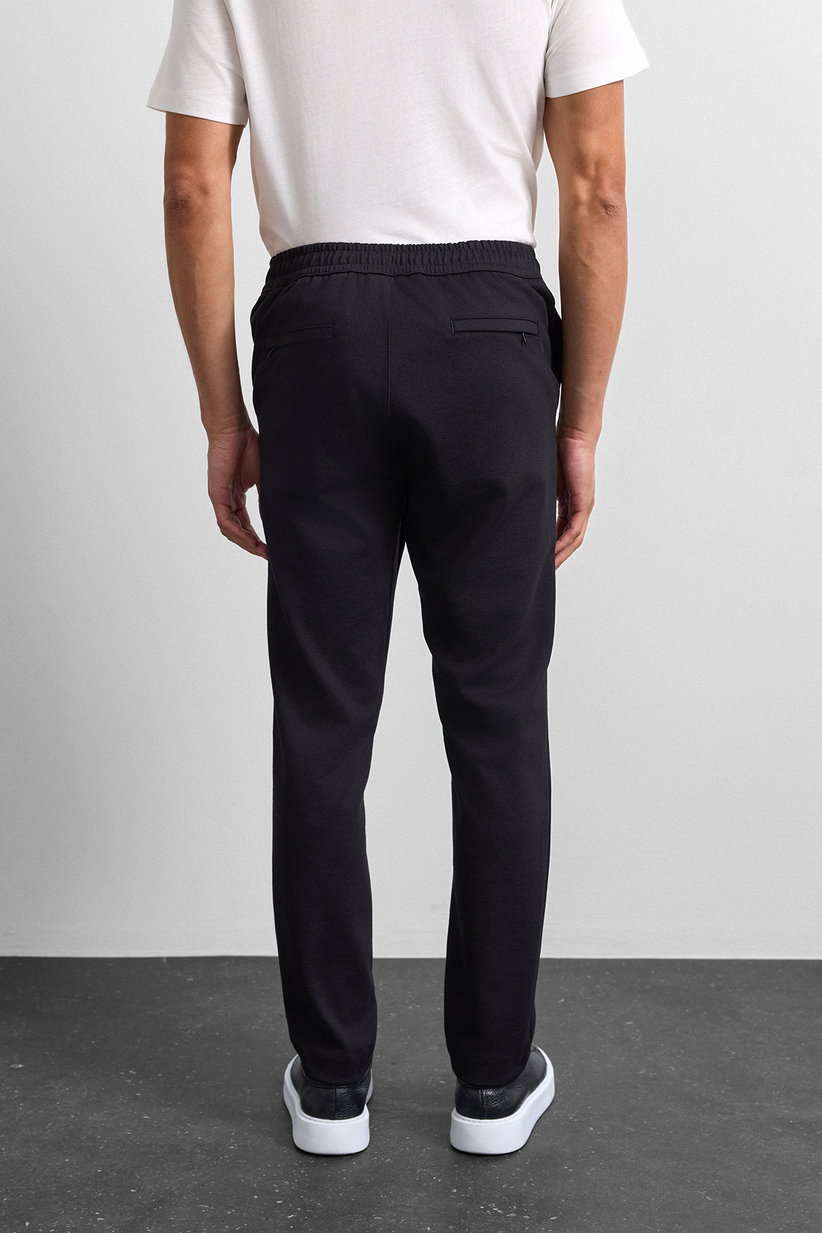Siyah Regular Fit Örme Pike Jogger Pantolon