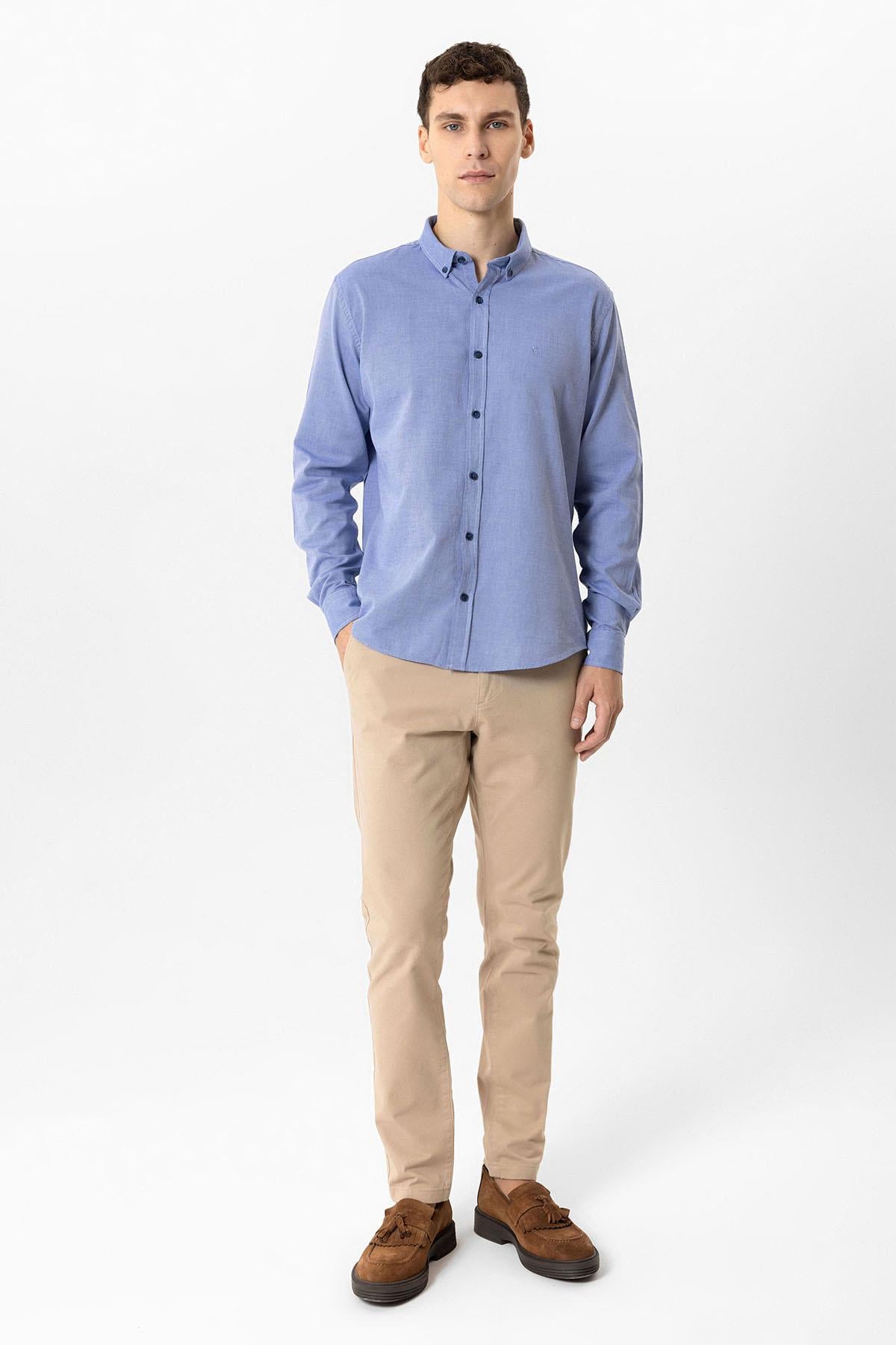 SLIM FIT CEPSİZ REGULAR GÖMLEK