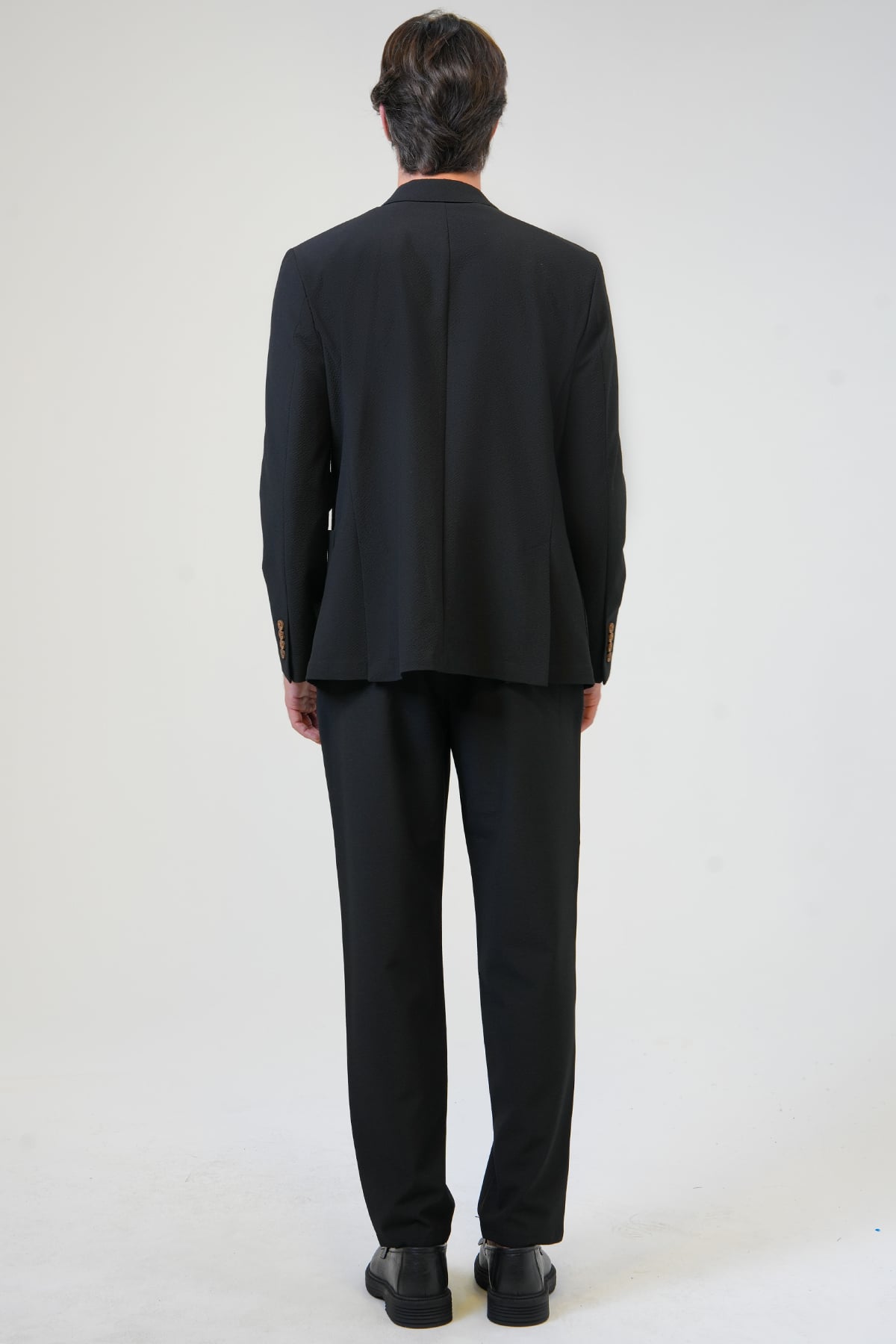 SLIM FIT MONO YAKA DOKUMA CEKET