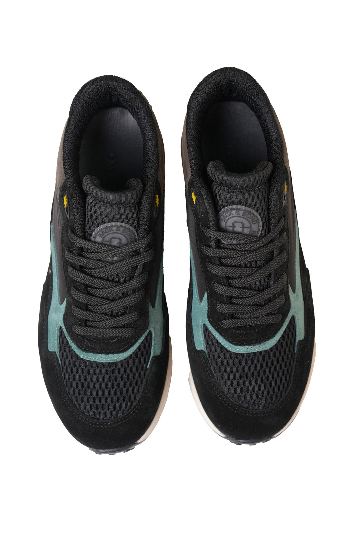 Termo Taban Haki Siyah Mavi Sneaker Ayakkabı