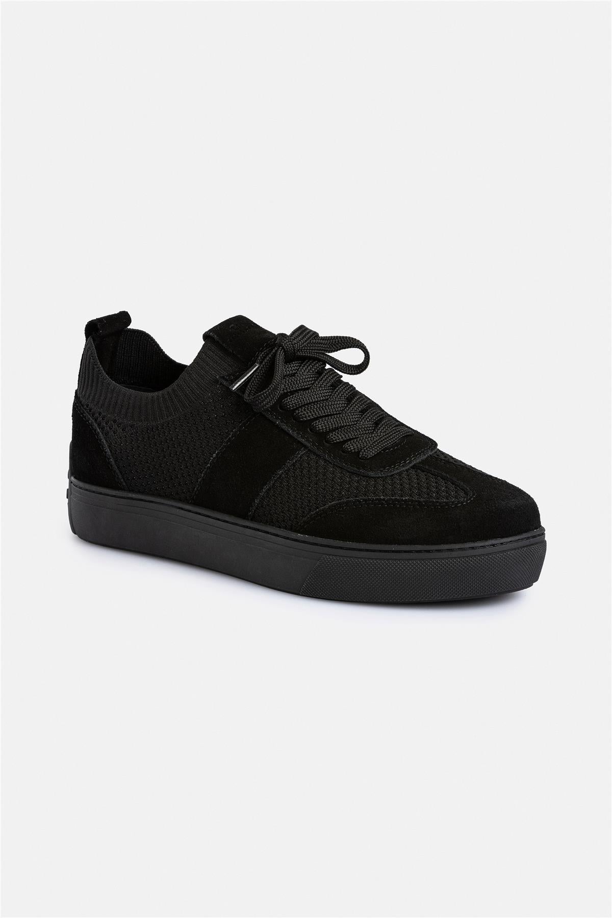 Termo Taban Siyah Bağıcıklı Sneaker Ayakkabı