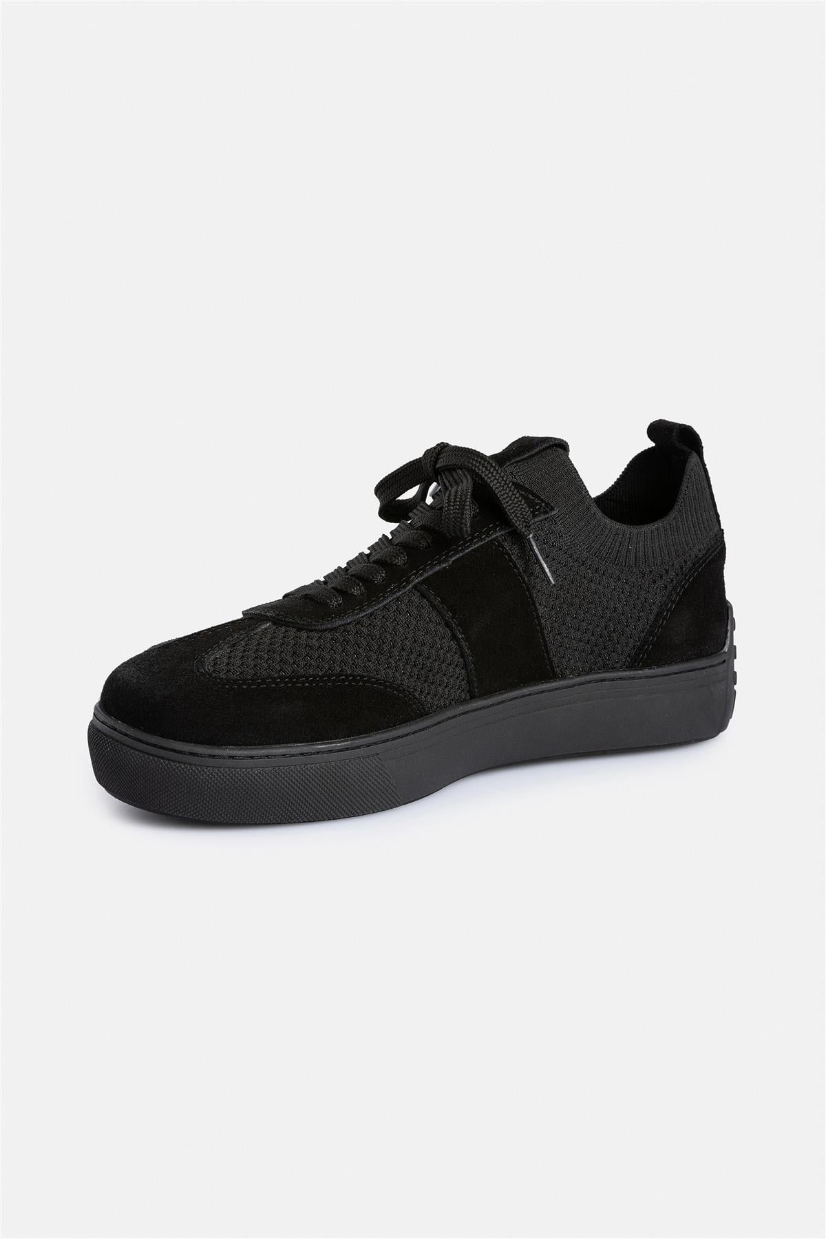 Termo Taban Siyah Bağıcıklı Sneaker Ayakkabı