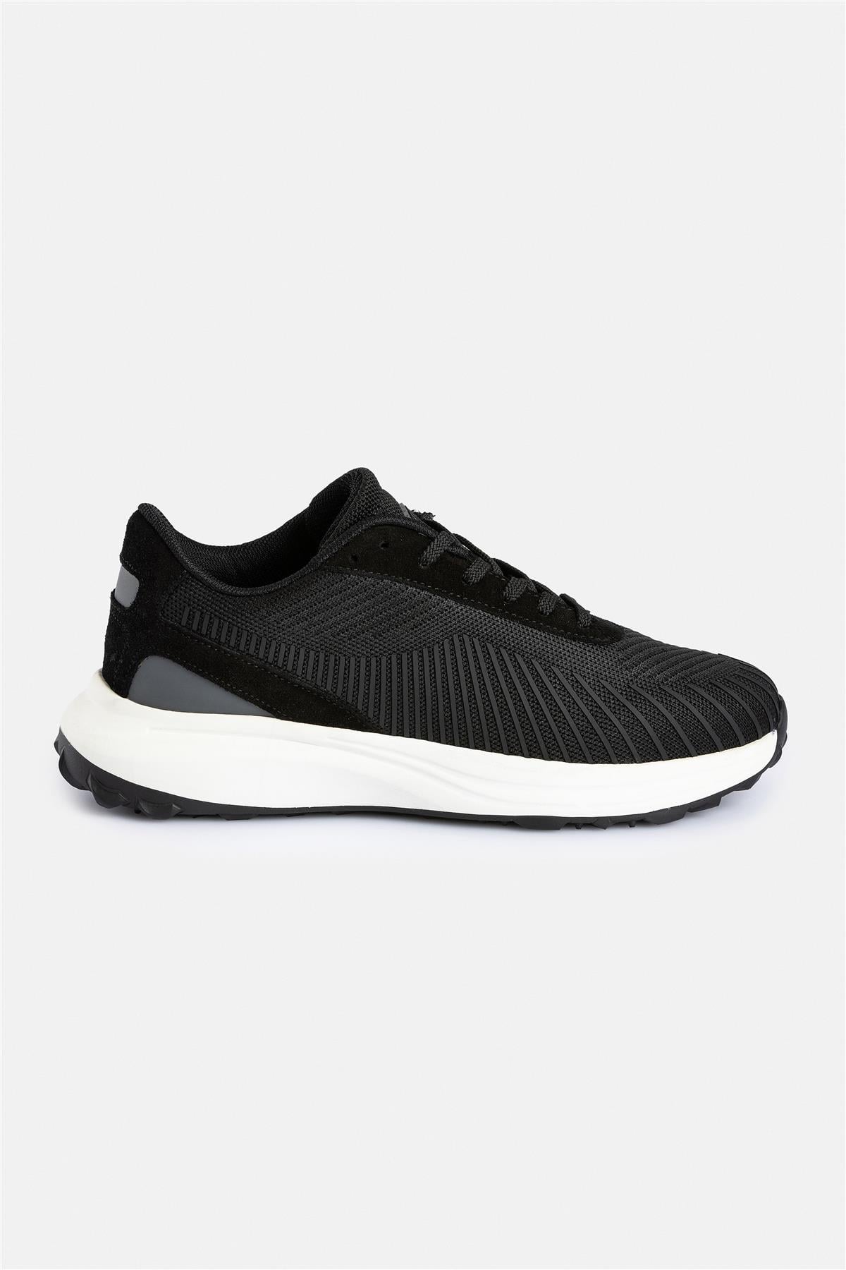 Termo Taban Siyah-Beyaz Sneaker Ayakkabı