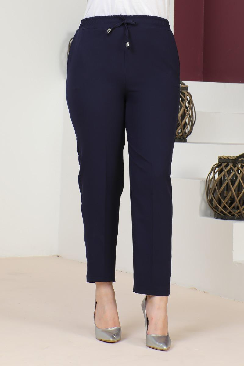 Bağcıklı Tesettür Pantolon  LACİVERT