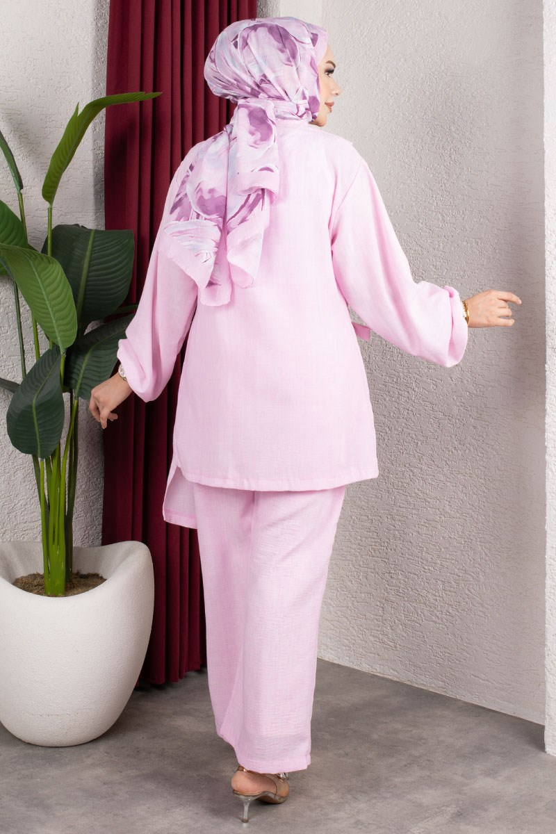 Belden Bağlamalı 2 li Takım PEMBE