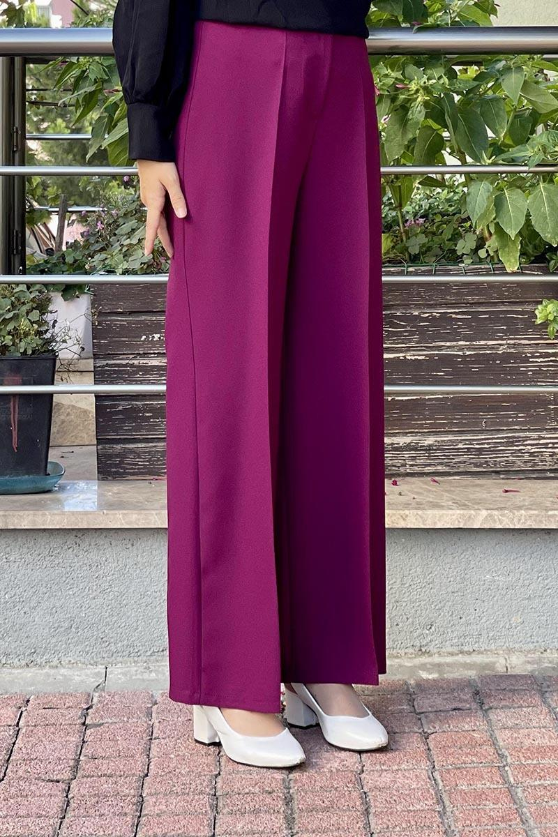 Bol Paça  Pantolon Mürdüm