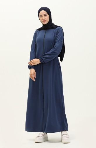 Fermuarlı Ferace LACİVERT