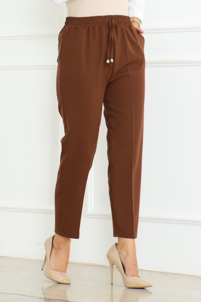Havuç Model Tesettür Pantolon KAHVERENGİ