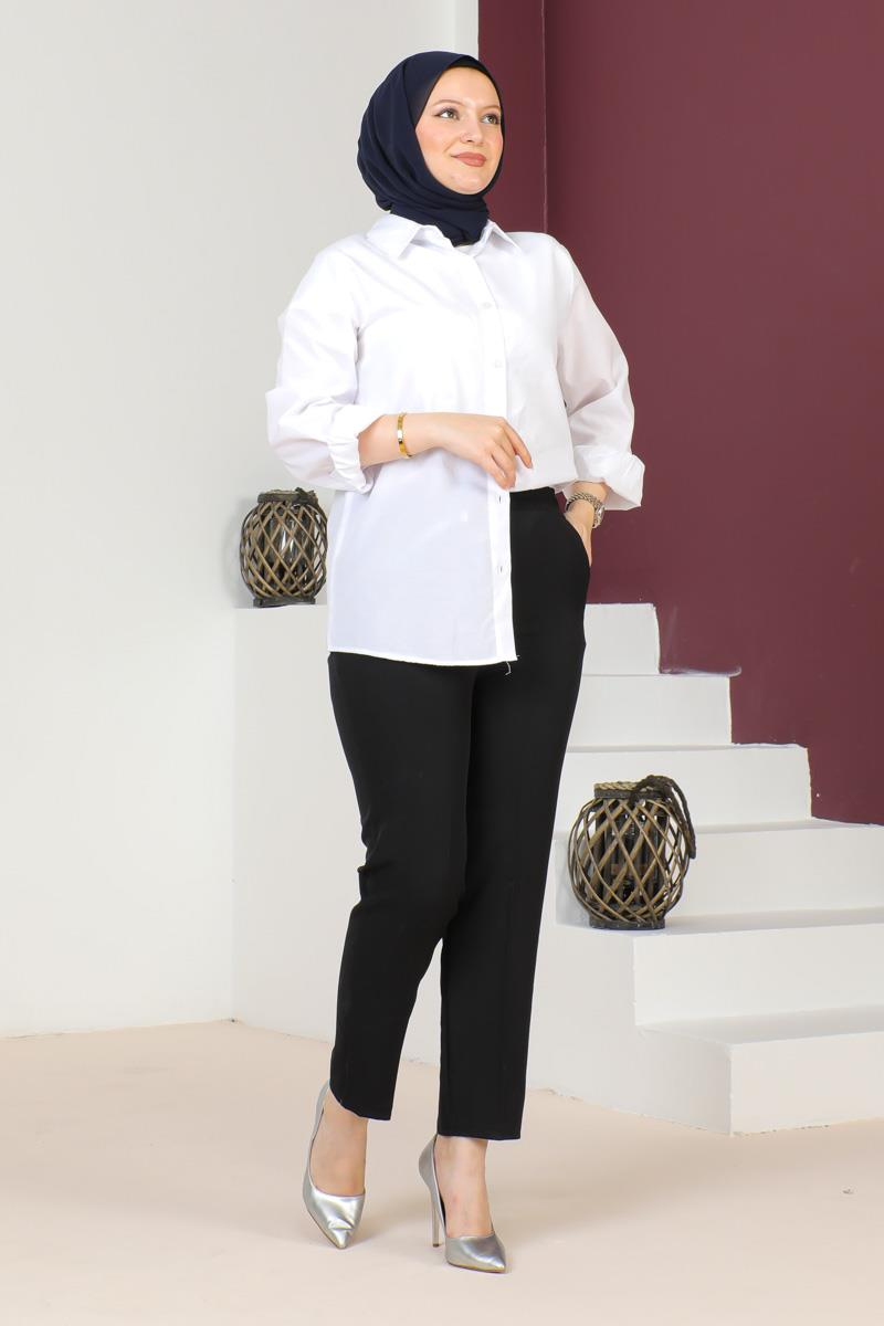 Havuç Model Tesettür Pantolon SİYAH