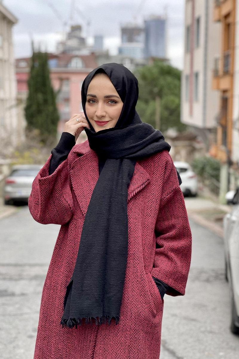 Kaşe Ceket Bordo