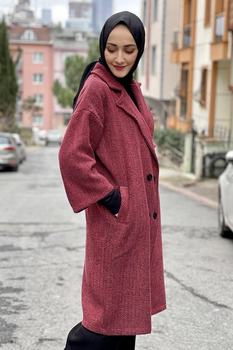 Kaşe Ceket Bordo