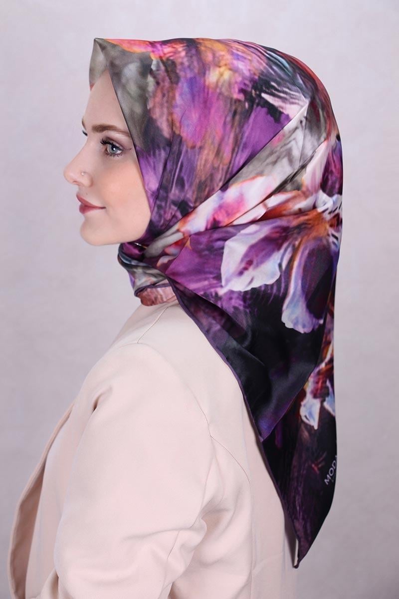 Kristal Kumaş Eşarp Mor