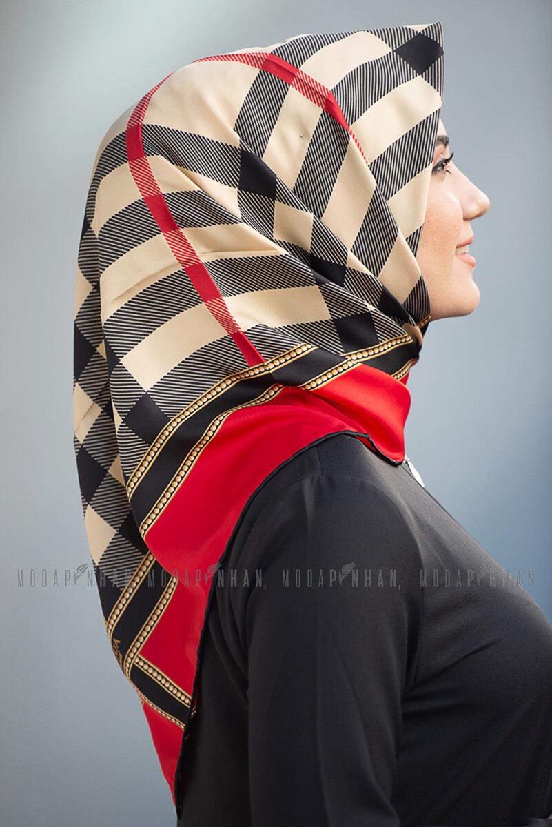 Moda Trend Burberry Eşarp Bordo