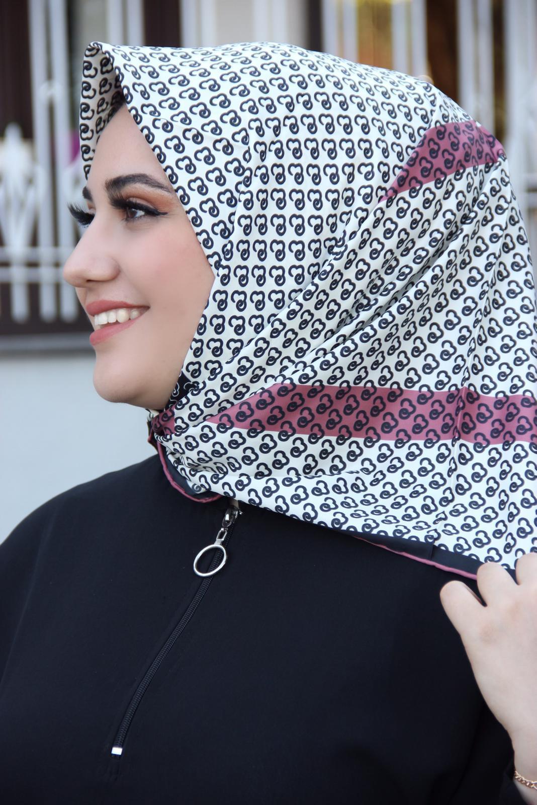 Moda Trend Desenli Eşarp Lila