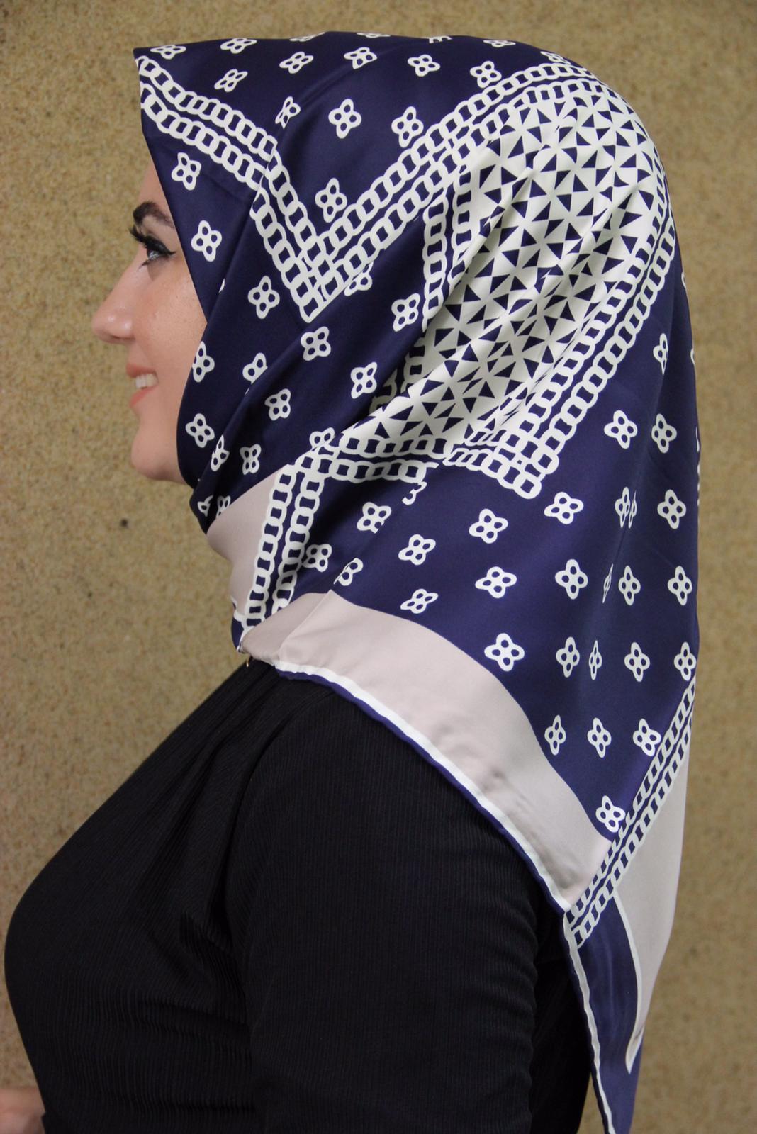 Moda Trend Desenli Eşarp Vizon
