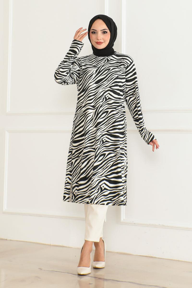 Örme Süet Tunik SİYAH