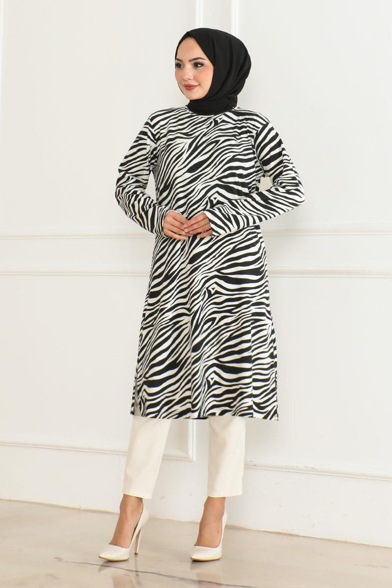 Örme Süet Tunik SİYAH