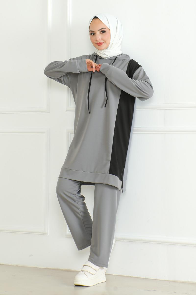 Oversize Spor Takım GRİ