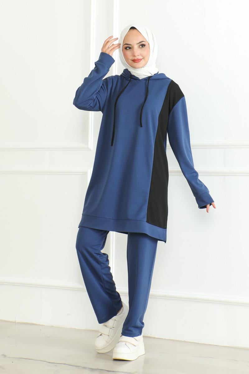 Oversize Spor Takım İNDİGO