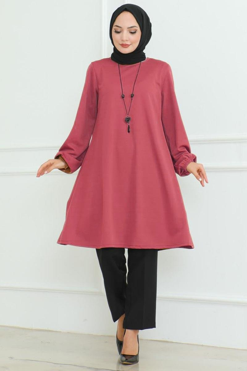 Oversize Tunik GÜL KURUSU