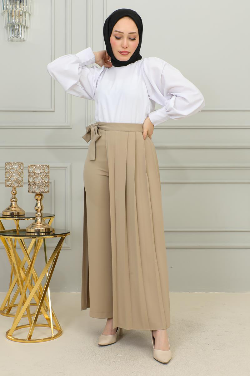 Piliseli Pantolon Etek