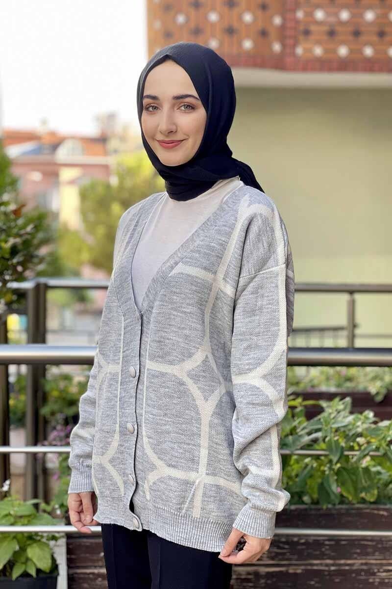 Triko Hırka Gri