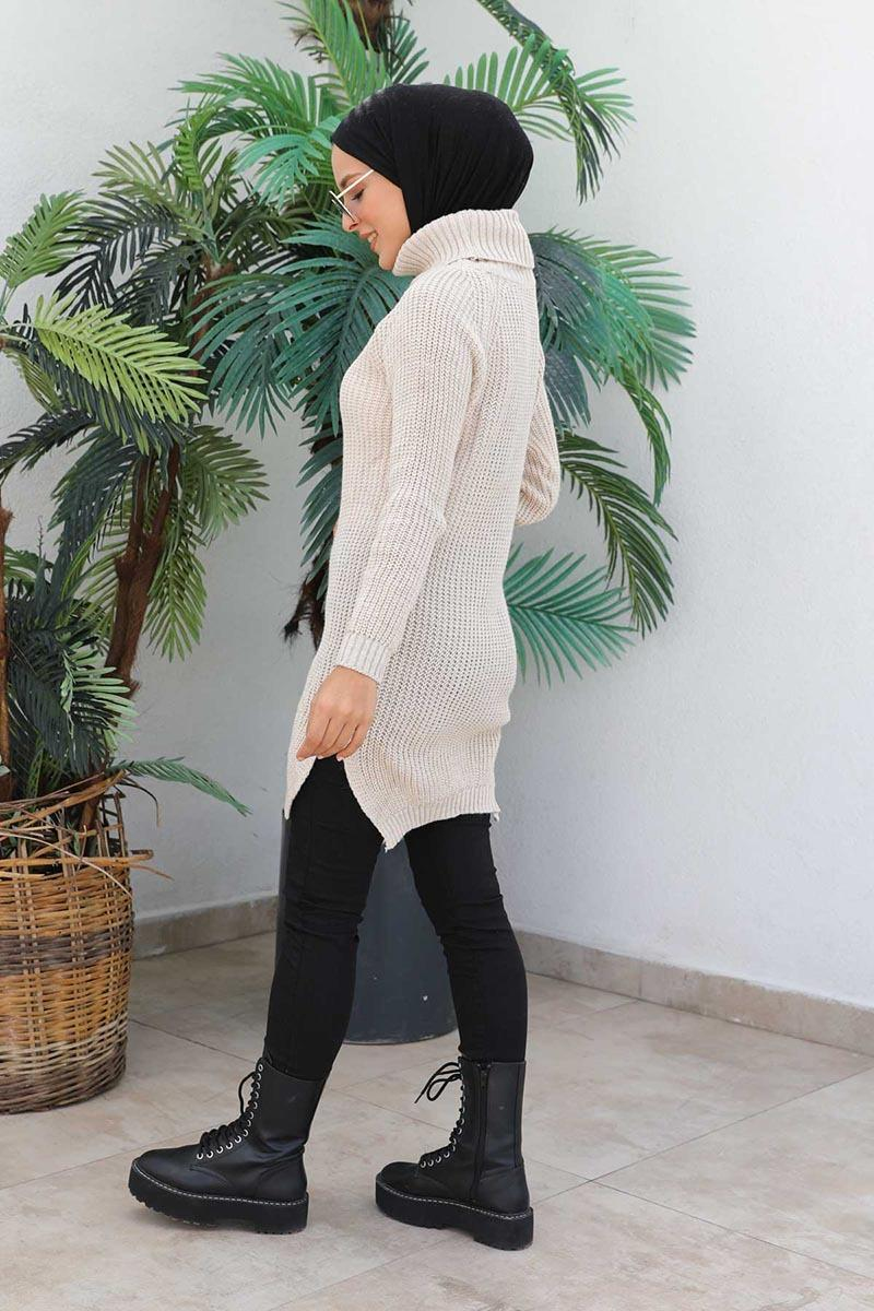 Triko Tunik Bej