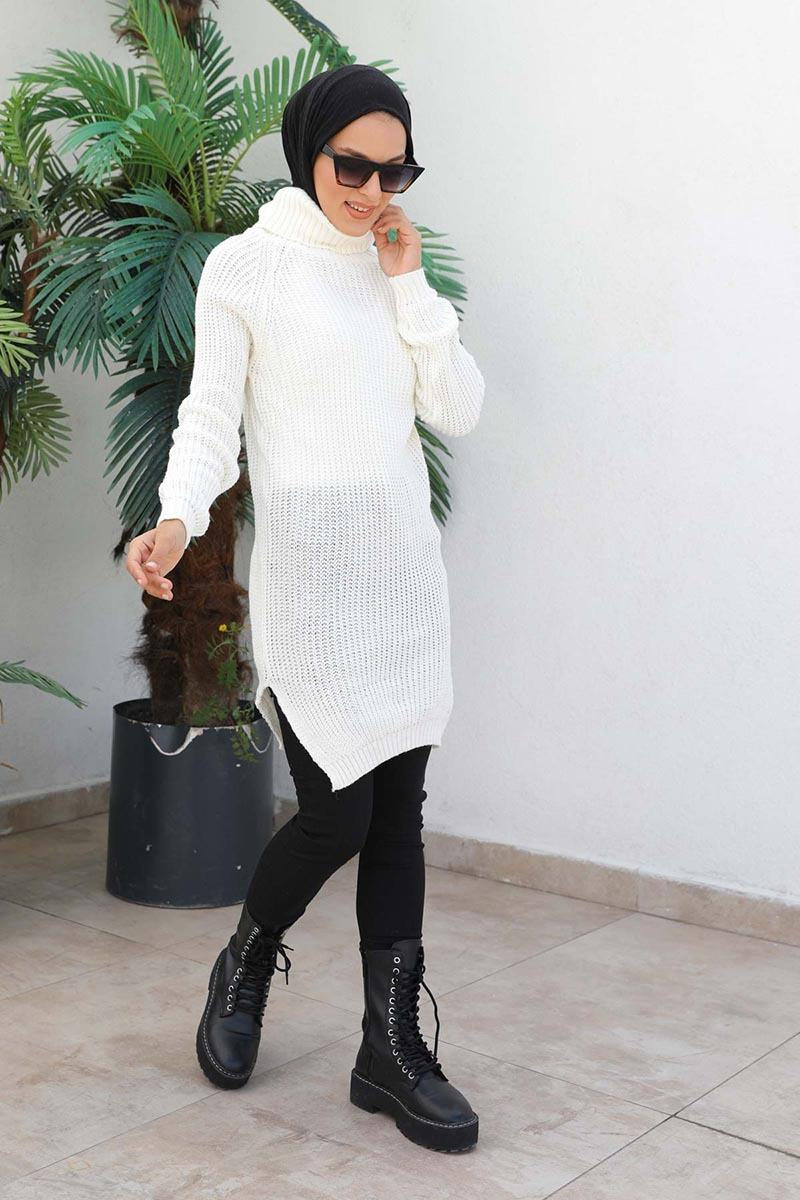 Triko Tunik Ekru