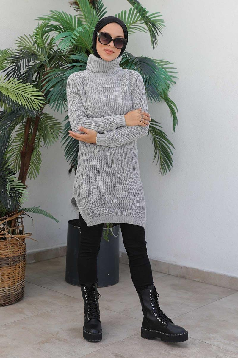 Triko Tunik Gri