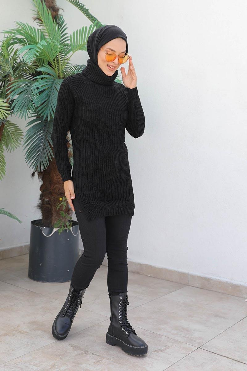 Triko Tunik Siyah