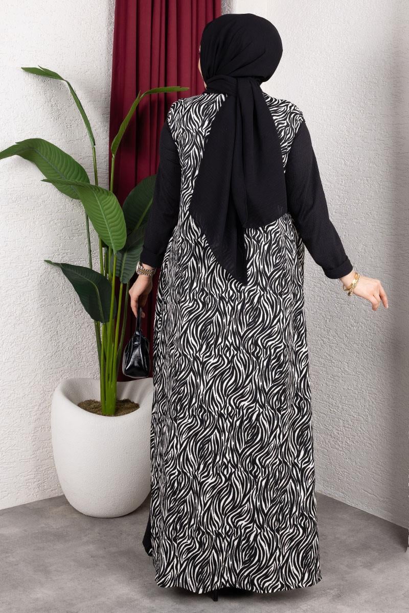 Zebra Desen Bürümcük Takım  SİYAH
