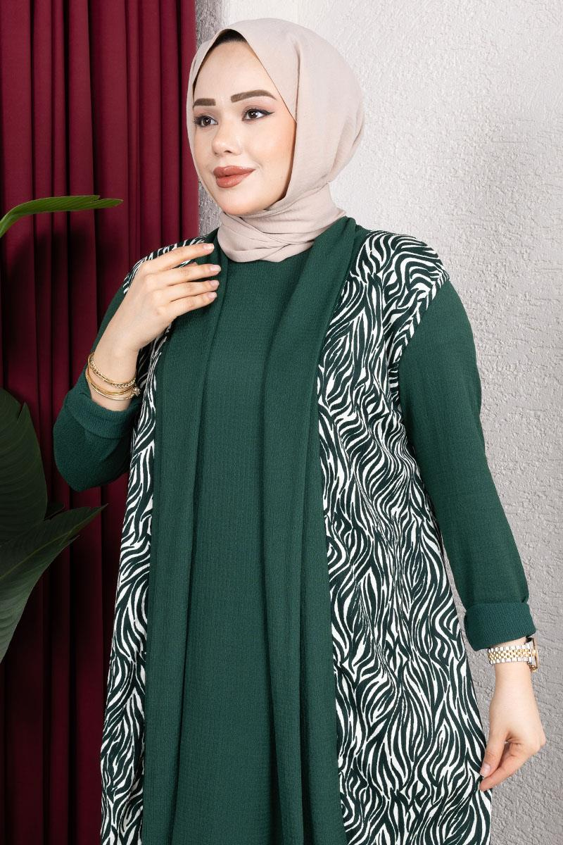 Zebra Desen Bürümcük Takım  YEŞİL