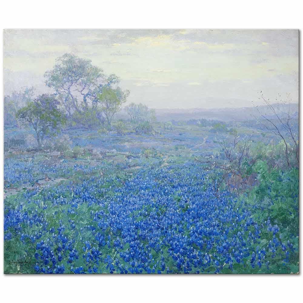 A Cloudy Day Bluebonnets near San Antonio by Julian Onderdonk as Art Print