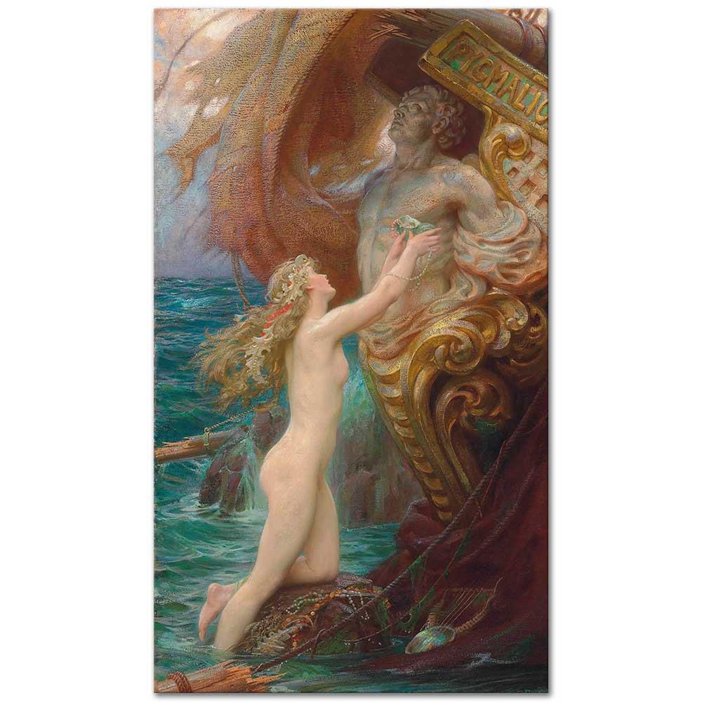 Herbert James Draper Derin Sular Idyll Kanvas Tablo