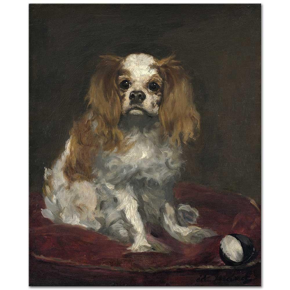 Edouard Manet Kral Charles Spaniel Kanvas Tablo