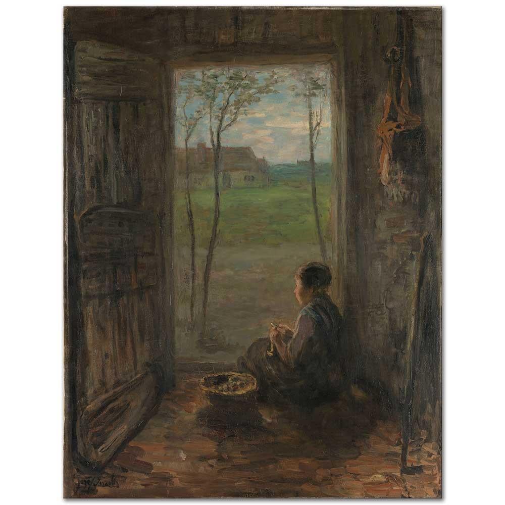 A Laren Scene by Jozef Israëls