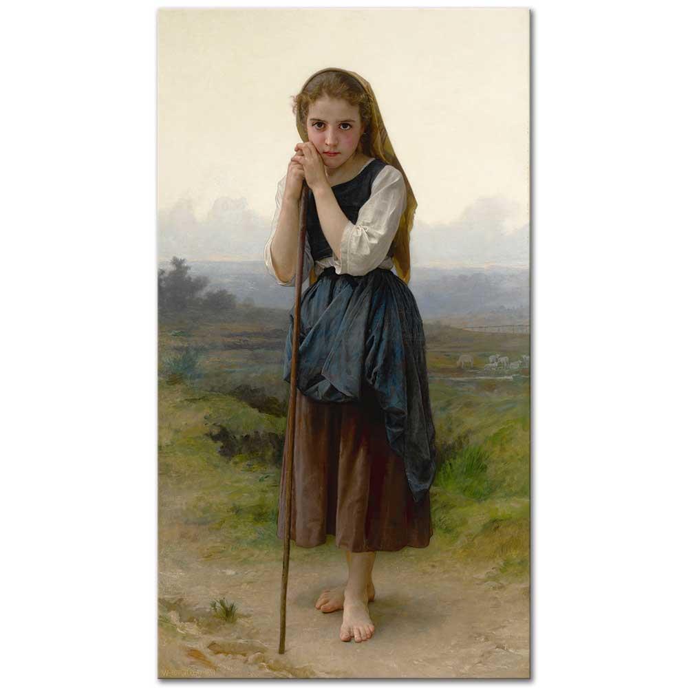 A Little Shepherdess by William Adolphe Bouguereau