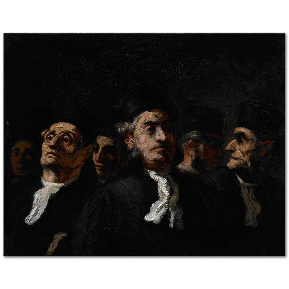 Honore Daumier Avukatların Toplantısı Kanvas Tablo