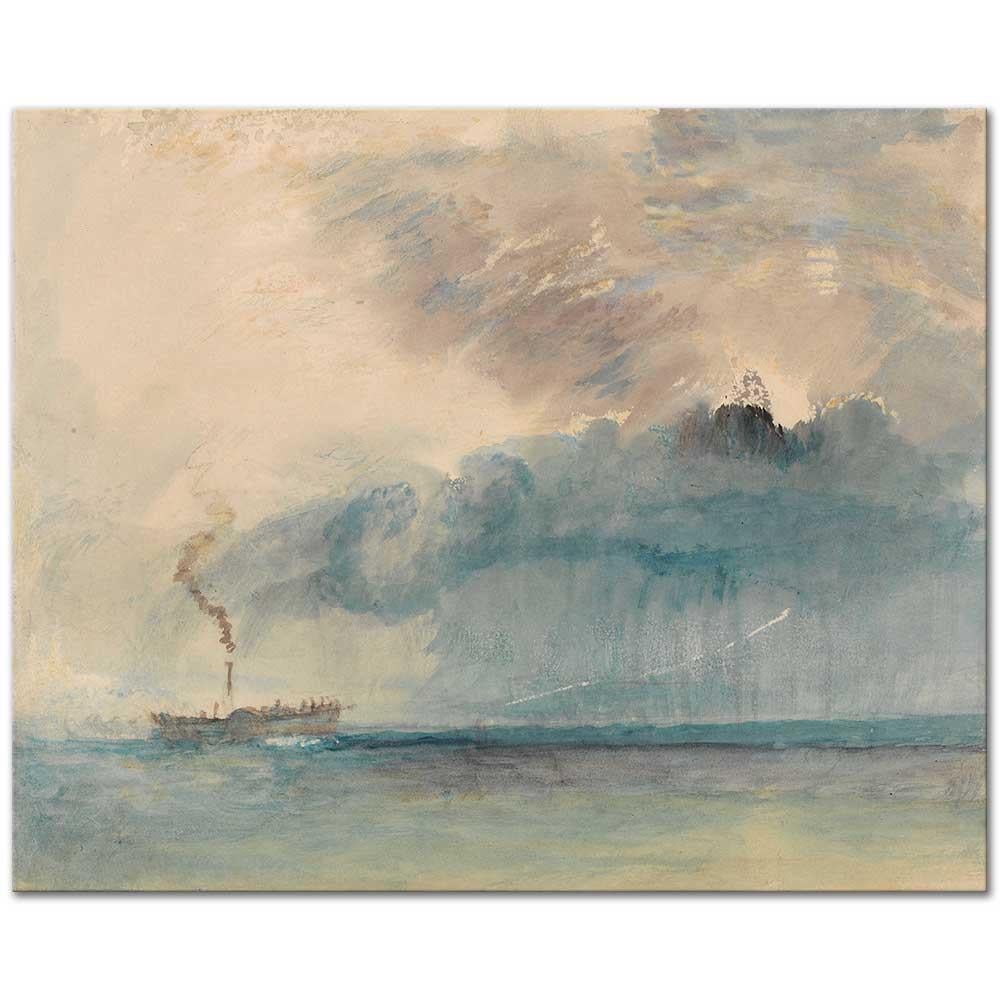 Joseph Mallord William Turner Fırtınada Yandan Çarklı Vapur Kanvas Tablo