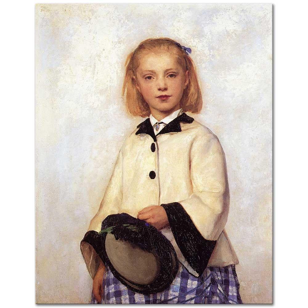 A Portrait of Louise Anker by Albert Anker as Art Print