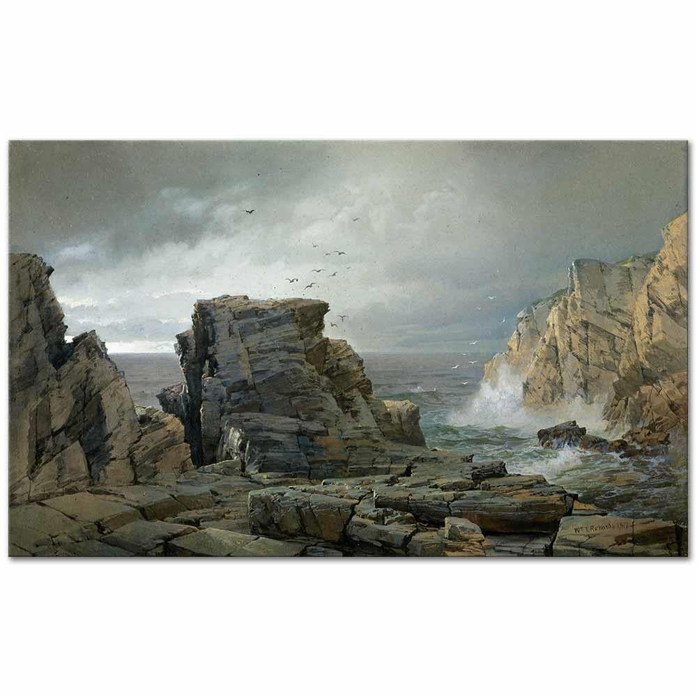 A Rocky Coast by William Trost Richards as Art Print