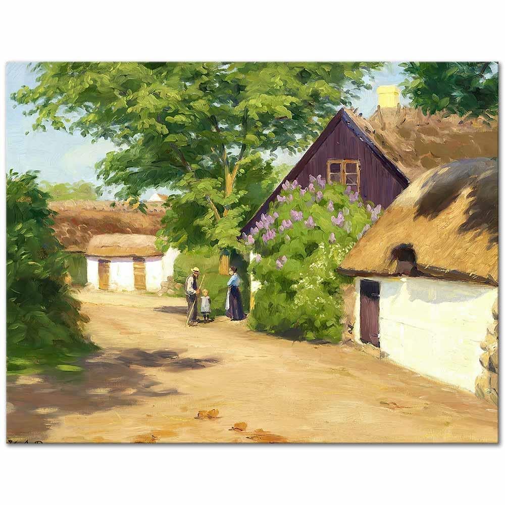 Hans Andersen Brendekilde Köyde Bir Yaz Günü Kanvas Tablo