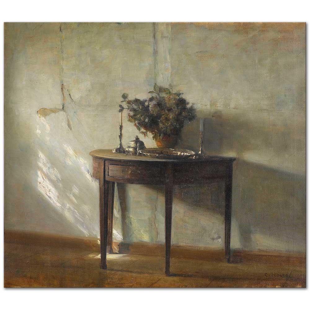 Carl Vilhelm Holsoe İç Mekanda Gün Işığı Kanvas Tablo